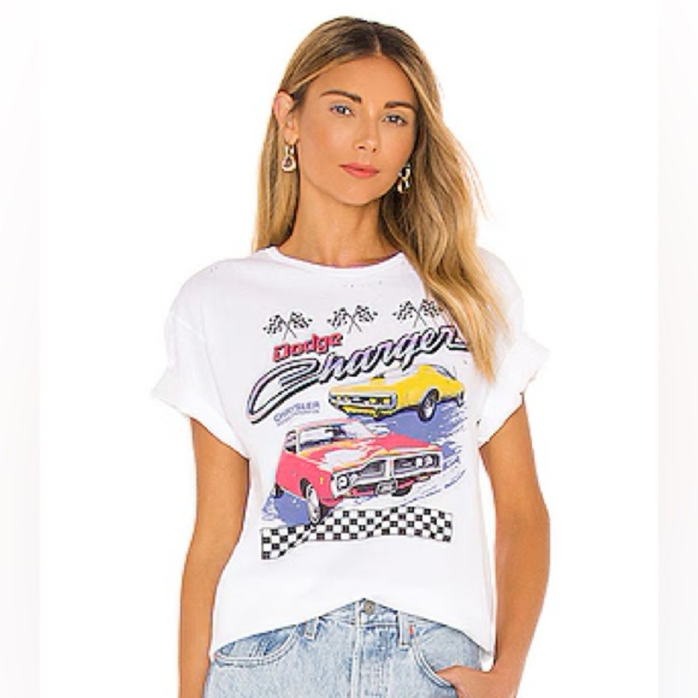 Junk Food Vintage, Distressed Dodge Charger T-Shirt